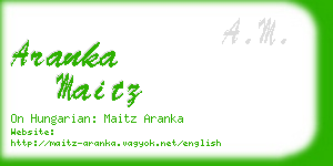 aranka maitz business card